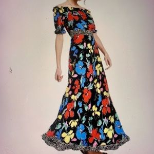 RIXO For Target Floral Off Shoulder Maxi Dress New